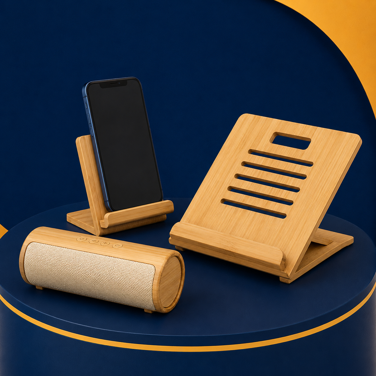 Bamboo Speakers & Mobile/Laptop Stands