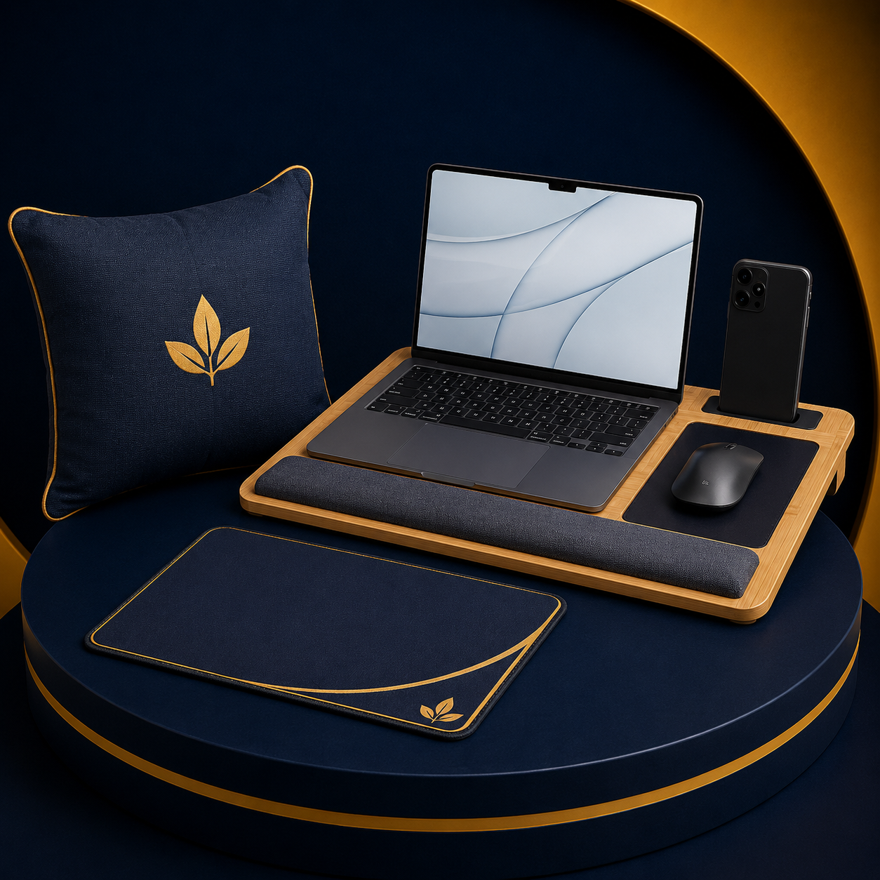 WFH Kit: Pillow, Laptop Stand, Mousepad